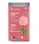 Žalioji arbata su rože (100 g), Ekologi&scaron;ka rožių žalioji arbata, arbatos dėžutė