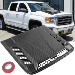 Universali automobilio variklio dangčio oro paėmimo anga ir ventiliacijos angos, suderinamos su Dodge Ram 1500 2500 Ford F250 F350 Jeep Wrangler, skirtos sunkvežimiams carbon pattern