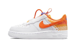 Nike Air Force 1 Rai&scaron;teliai Oda Laisvalaikio Neslystantys Atsparūs dilimui Žemi Vaikų Riedlenčių Batai Balti Oranžiniai DR8410-181 28