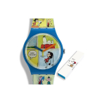 Swatch Kvarcinis Mechanizmas 30 Metrų Vandeniui Atsargus Unisex Laikrodis 41 Mm Gėlėtas Ciferblatas Plastikinis Korpusas Silikoninis Dirželis Unisex Laikrodžiai SO29Z108 Regular Watch Box,Multicolor Watch Dial SO29Z108