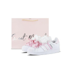 Adidas Originals Superstar 2 Atsparūs dilimui žemi krep&scaron;inio bateliai Unisex Rožiniai Balti JH9976(Komanda129-) 35⅔