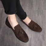 Batai Vyri&scaron;ki Oda Originalūs Nauji Anti Fleece Matiniai Vyri&scaron;ki Batai Stilisto Laisvalaikio Batai Briti&scaron;ko Naktinio Klubo Stilingi Avalynės Mokasinai 37 ruda