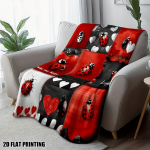 Ladybug &Scaron;irdelės Jaukus Pledas - Puikiai Tinka Lovoms, Sofoms, Biurui, Kelionėms - Puiki Dovana Bet Kokiam Metų Laikui Size: 130*170cm, Weight: 280 GSM