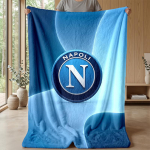 Napoli FC mink&scaron;tas flanelės vilnos pledas, lengvas, jaukus, &scaron;iltas, metamas pledas sofai, lovai, namų dekoravimui 150x200cm