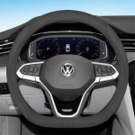 Odinis automobilio vairo užvalkalas, skirtas Volkswagen VW Taigo Tavendor Talagon Virtus Taos 2020 2021 2022 2023 2024 Automobilio priedai black