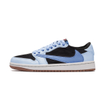 Travis Scott x Jordan Air Jordan 1 Mėlyni Juodi Barb Oda Amortizacija Neslystantis Žemas Vir&scaron;us Vintažiniai Krep&scaron;inio Batai DZ4137-700(Komanda-) 39 white