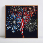 &bdquo;Pasidaryk pats&ldquo; deimantinis paveikslas, pilnas apvalus Amerikos vėliava, deimantinis siuvinėjimas kryželiu kri&scaron;toliniu akmeniu 30x30CM