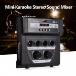 Muslady MF-8 Mini Karaoke Garso Garso Mixer Stereo Echo Mixers Dual US Plug juoda