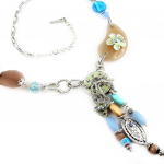 Les Tr&eacute;sors De Lily [E0700] - Sautoir Cr&eacute;ateur 'Douchka' Bleu mėlyna