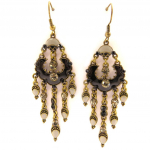 Les Tr&eacute;sors De Lily [E5882] - Boucles Cr&eacute;ateur 'Diva' Noir juoda