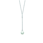 Les Tr&eacute;sors De Lily [L4606] - Collier Argent 'Sissi' Blanc argent&eacute; (rhodi&eacute;) - 50x8 mm
