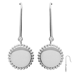 Les Tr&eacute;sors De Lily [Q3735] - Boucles Argent 'Antica' argent&eacute; (rhodi&eacute;) - 12 mm