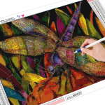 HUACAN &bdquo;pasidaryk pats&ldquo; 3D apvalus deimantinis pie&scaron;inys laumžirgis, gėlių siuvinėjimas, kryžminio amatų dygsnio namų dekoras Full square 20*30 cm