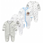 Kiddiezoom 4vnt Drabužiai kūdikiams berniukams mergaičių &scaron;liaužtinukai naujagimiams unisex drabužiai pilnomis rankovėmis medvilniniai kūdikių drabužiai 3M