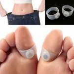 2 vnt Magnetiniai pir&scaron;tų žiedai Riebalų mažinimo terapija Silikoninis pėdų masažas 1pair