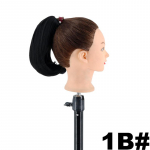 LISI HAIR Moteri&scaron;ki trumpi arklio uodega plaukų priauginimo segtukai ant natūralaus arklio uodegos peruko i&scaron; sintetinio pluo&scaron;to plaukų, tinkami kasdieniam vakarėliui