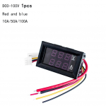 Dviejų LED skaitmeninių voltmetro ampermetras Auk&scaron;tos kokybės medžiagos LED raudonas DC 0-100V-10A