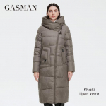 GASMAN 2021 Nauja žieminė pūkinė striukė, moteri&scaron;ka ilga, stora paltai su gobtuvu, &scaron;ilta moteri&scaron;ka prekės ženklo medvilniniai drabužiai Eleganti&scaron;kas retro parkas 8197 XL chaki