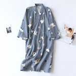 Japoni&scaron;ko stiliaus kimono pižama vasarinė nauja 100% medvilnės marlės pižamos naktiniai moteri&scaron;ki SPA yukata rūbai namų ilgos pižamos moteri&scaron;kos L