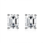 Gica Gema 925 Sterling Silver 6 * 8 stačiakampiai morsonite klasikiniai kar&scaron;tai parduodami auskarai moterims, puikaus temperamento papuo&scaron;alų dovana Motinos dienos proga
