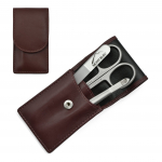 Hans Kniebes' Sonnenschein 3-piece Manicure Set in Nappa Leather Case, Made in Germany