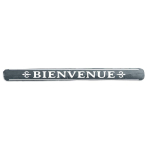 Les Tr&eacute;sors De Lily [A3407] - Boudin de porte 'Messages' gris (Bienvenue) - 80x7 cm pilka