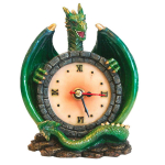 Les Tr&eacute;sors De Lily [A3756] - Figurine r&eacute;veil 'Dragon Mystique' vert - 14x11 cm