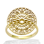 Bague Plaqu&eacute; Or 'Cleopatra' dor&eacute; - 18 mm