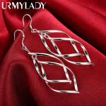 Puikūs Auk&scaron;tos kokybės 925 sterlingų sidabriniai auskarai madingi papuo&scaron;alai eleganti&scaron;ki moteri&scaron;ki auskarai kabantys ilgos vestuvės Kalėdinės dovanos ME028