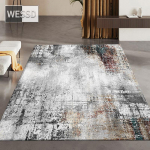 Modernus pilkas abstraktus kilimas svetainei ir koridoriui 120x180cm 1pcs