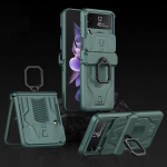 Apsauga nuo dulkių Objektyvo Dangtelis Sulankstomas Krep&scaron;ys Dėklas Samsung Galaxy Z Flip 4 Flip4 Flip3 Flip5 Flip 3 5 Zflip3 Zflip4 Pir&scaron;to Žiedas Coque for samsung z flip 4 žalia