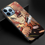 Demon Slayer telefono dėklas, skirtas iPhone 14 13 11 12 Pro Max Mini Xs Xr X 7 8 6s Plus Se 2022 grūdinto stiklo apsauga galinis dangtelis For iphone X