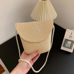 Rankinė Prancūzi&scaron;kas &scaron;iaudų austas krep&scaron;ys per petį Sen serijos krep&scaron;ys Pastoral Crossbody Bag Vasarinis krep&scaron;ys 12x7x16cm smėlis