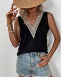 Vasaros naujas V formos i&scaron;kirptėlis be rankovių, paprastas vientisas apatinis trikotažas