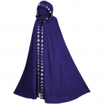 Helovino viduramžių apsiaustas paltas su gobtuvu, vyrų moteri&scaron;kas vintažinis gotikinis vampyras velnias ragana burtininkas ky&scaron;ulio riterio vikingo cosplay kostiumas Purple Cloak-Adult 170cm Tall&Medieval Cloak