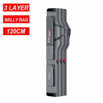 Plieninės vielos kra&scaron;to ne&scaron;iojamas žvejybos krep&scaron;ys, daugiafunkcis, storas, atsparus vandeniui, ilgaamžis dėklas Me&scaron;kerės krep&scaron;ys žvejybos reikmenų krep&scaron;ys X277G 3Layer 120 cm Belly