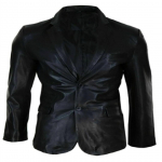 Vyri&scaron;kas odinis &scaron;varkas | Black Formal Blazer, Western Meeting Party Blazer | Slim Fit tikros odos paltas | Dovana žiemai, Kalėdoms XXXL juoda