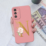 Skirtas Samsung Galaxy A03 A13 A14 A31 A50 A51 A52 A54 A71 dėklas Skystas silikoninis gėlių raidžių mink&scaron;tas dangtelis Samsung Galaxy telefono buferio krep&scaron;ių dėklai Samsung A30 / A20