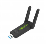 VAORLO 1300Mbps WiFi USB 3.0 Adapter 802.11AX Dual Band 2.4G/5GHz Wi-Fi Dongle tinklo plok&scaron;tė RTL7612, skirta Win 10/11 PC juoda