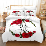 3D Love Patalynės komplektas Porai Antklodės Užvalkalas Pagalvės užvalkalas 2/3 vnt Holiday Gift AU210 * 240 Viso dydžio Romantic Love Greitai džiūstanti mink&scaron;ta namų tekstilė DE 200x220cm