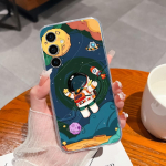 Samsung S22 S23+ Ultra S20 S21 FE S10 S6 S7 edge+ Case Fashion Atsparus smūgiams Girl Astronaut Skaidrus Mink&scaron;tas silikoninis TPU, skirtas Galaxy Note5 buferiui Samsung S6 edge+
