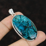 Chrizokola pakabukas brangakmenių pakabukas 925 sterlingų sidabrinis pakabukas Chrysocolla papuo&scaron;alai rankų darbo pakabukas moteri&scaron;kas ypatinga dovana, visi&scaron;kai naujas pakabukas