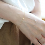 925 sterlingų sidabro korėjieti&scaron;ka versija, paprasta vieno žodžio grandinėlė, moteri&scaron;ka mados žavesio 14k aukso ploni papuo&scaron;alų priedai 18cm auksas