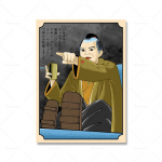 Juokingas vyras, besijuokiantis sveikindamas, rodo memų įkvėptas plakatas, drobė, tapyba vyras, geriantis arbatą Sienelės paveikslėlis Japoni&scaron;kas namų dekoras 21x30cm No Frame