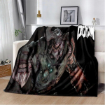 Doom Retro Žaidimas Žaidėjas Animacinis Antklodė,Mink&scaron;ta Mesta Antklodė Namams Miegamajam Lovai Sofai Piknikui Kelionėms Ofisui Poilsiui Užklotas Vaikams 130x150cm