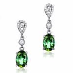 POMOiii auskarai žavingoms moterims Sidabriniai papuo&scaron;alai Smaragdas brangakmenis Retro stiliaus mados sužadėtuvių dovanos žalia