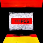 100 vnt. vienkartinis maisto saugojimo dangtelis Plastikiniai elastiniai maisto dangteliai dubenims puodeliams Lėk&scaron;tės dangtis &scaron;viežias balta