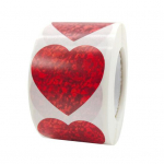 1 ritininis &scaron;irdies formos lipdukas Romanti&scaron;kas sandarus meno popierius Valentino dienos lipdukas dovanoms raudona