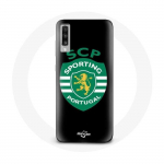 Coque Samsung Galaxy A70 scp sporting portugal fond noir juoda