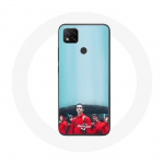 Coque Xiaomi Redmi 9C La casa de papel Berlin Rio et Tokyo Fond Bleu mėlyna